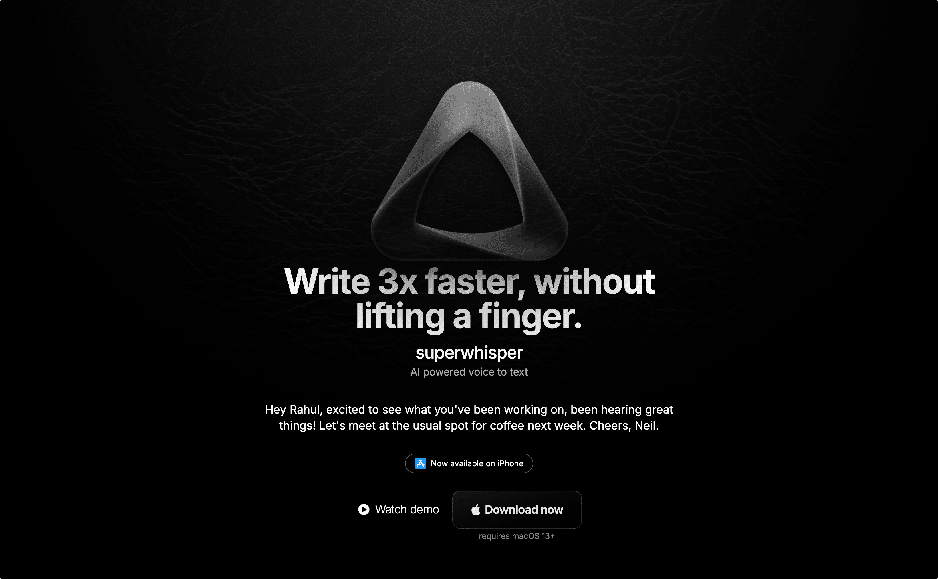 Superwhisper project screenshot